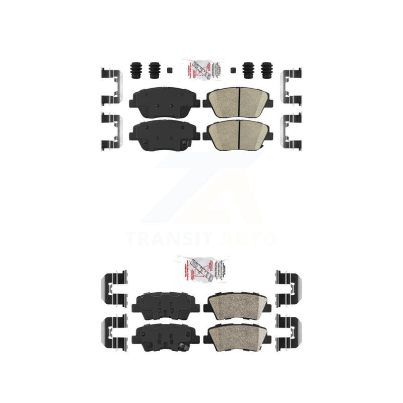 AmeriBRAKES KNF-100175 Disc Brake Pad for 2011-2015 Hyundai Sonata, Kia Optima - Front and Rear