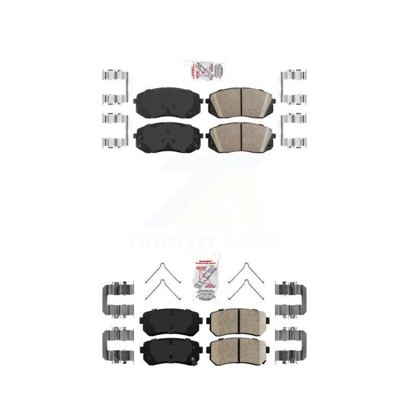 AmeriBRAKES KNF-100178 Disc Brake Pad for 2016-2020 Kia Optima, Hyundai Sonata - Front and Rear
