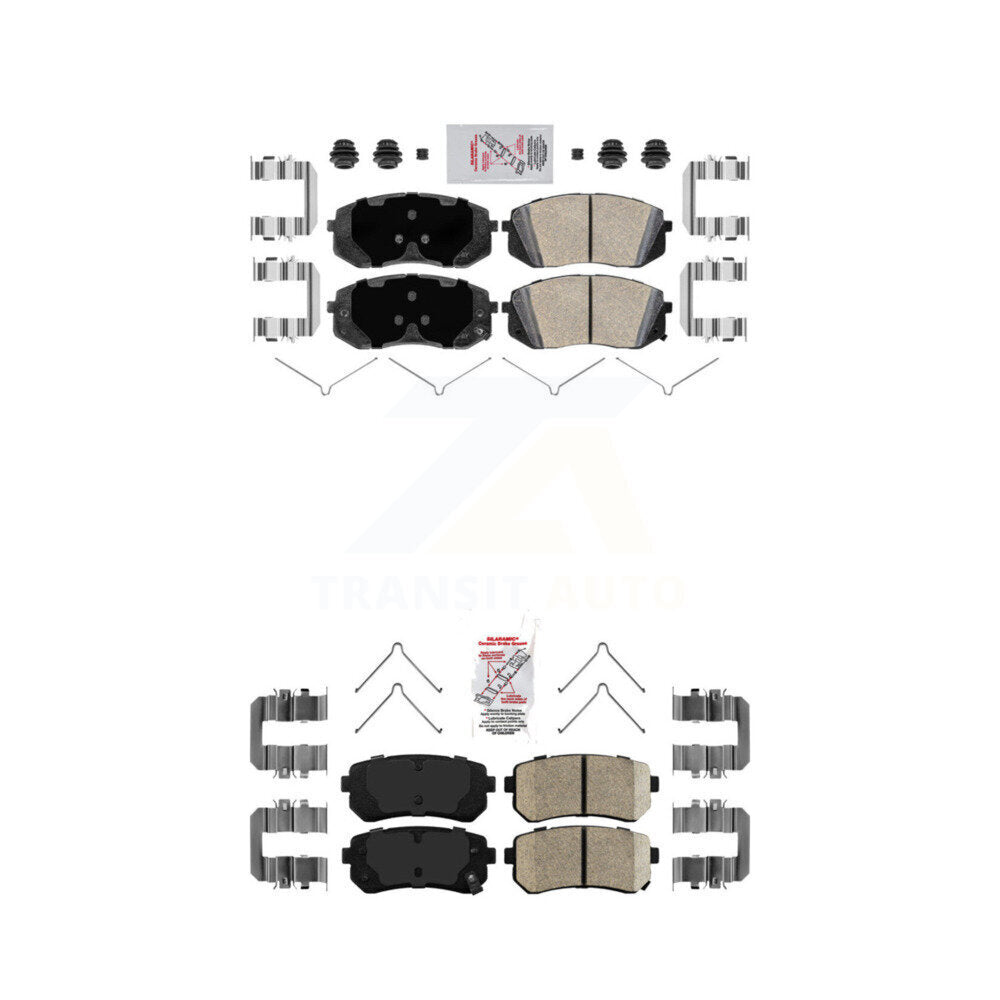 AmeriBRAKES KNF-100181 Disc Brake Pad for 2016-2020 Kia Optima, Hyundai Sonata - Front and Rear
