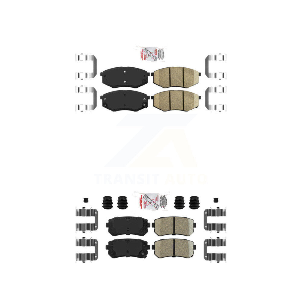 AmeriBRAKES KNF-100185 Disc Brake Pad for 2010-2012 Kia Sportage, Hyundai Tucson - Front and Rear