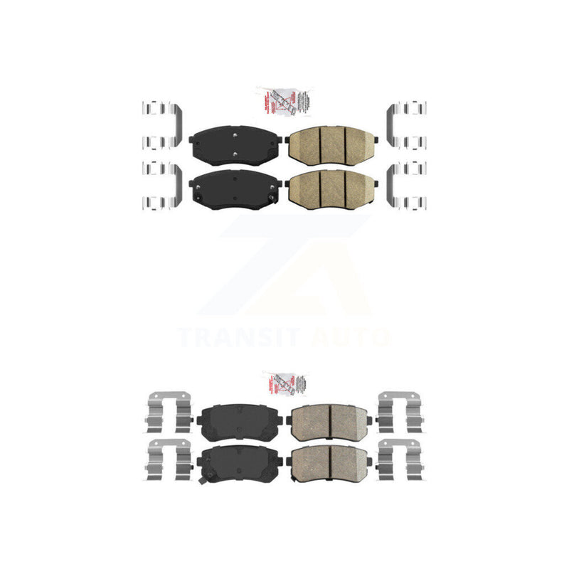 AmeriBRAKES KNF-100186 Disc Brake Pad for 2010-2012 Kia Sportage, Hyundai Tucson - Front and Rear