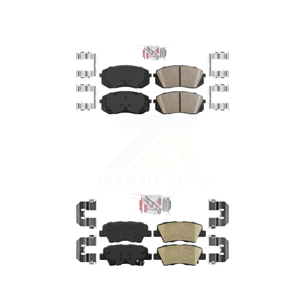 AmeriBRAKES KNF-100195 Disc Brake Pad for 2016-2023 Kia Optima, Hyundai Kona Electric and More - Front and Rear