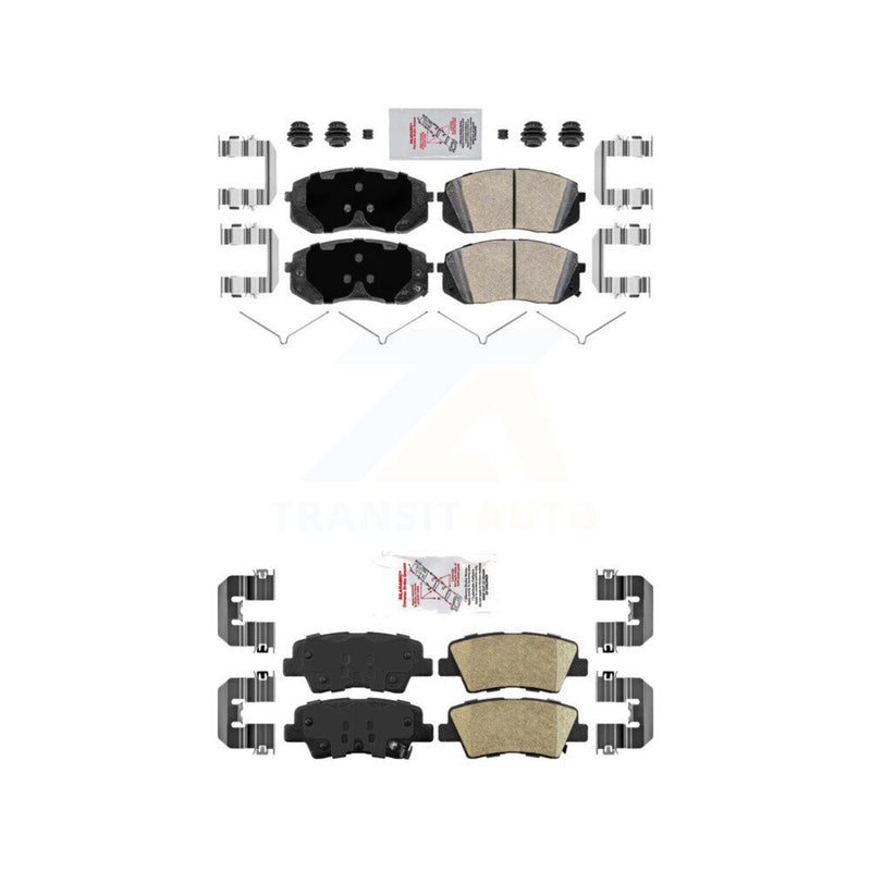 AmeriBRAKES KNF-100196 Disc Brake Pad for 2016-2023 Kia Optima, Hyundai Kona Electric and More - Front and Rear