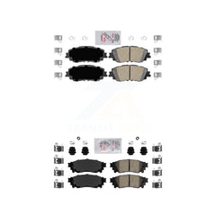 AmeriBRAKES KNF-100201 Disc Brake Pad for 2018-2025 Toyota Camry, Lexus ES300h and More - Front and Rear