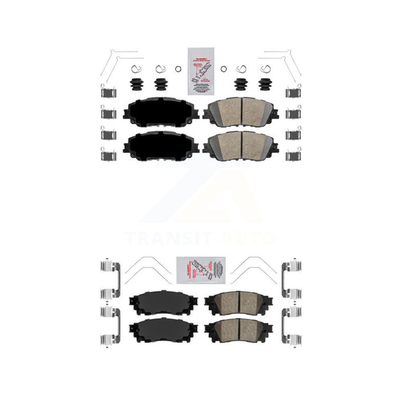 AmeriBRAKES KNF-100202 Disc Brake Pad for 2018-2025 Toyota Camry, Lexus ES300h and More - Front and Rear