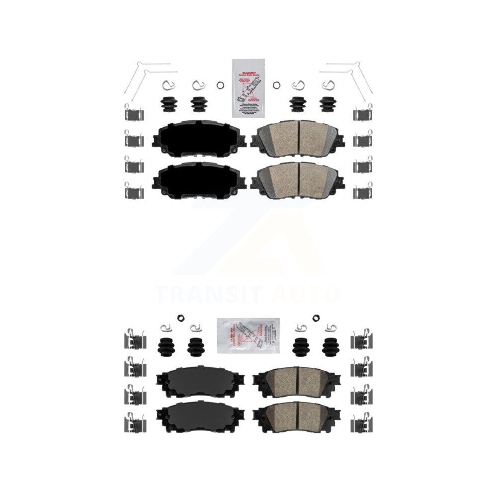 AmeriBRAKES KNF-100204 Disc Brake Pad for 2018-2025 Toyota Camry, Lexus ES300h and More - Front and Rear