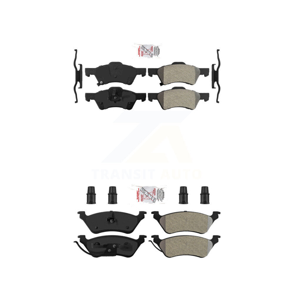 AmeriBRAKES KNF-100206 Disc Brake Pad for 2001-2007 Dodge Grand Caravan, Chrysler Town & Country and More - Front and Rear