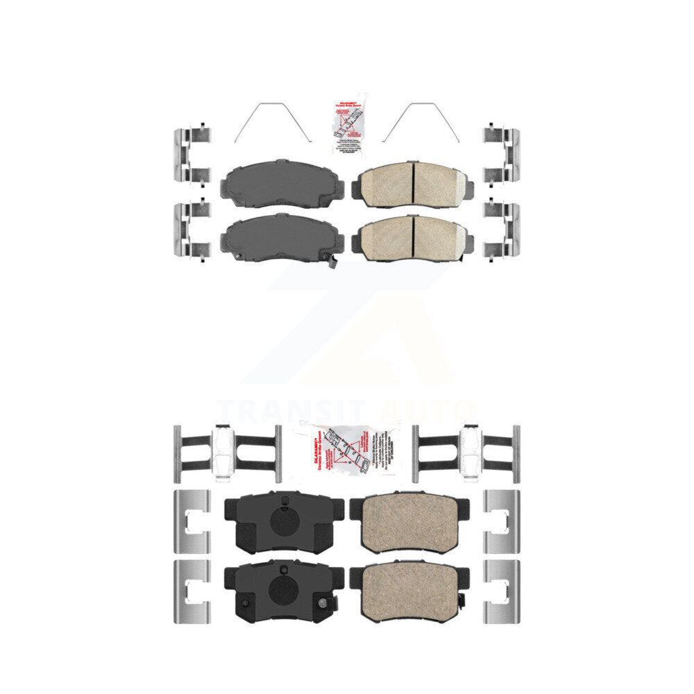 AmeriBRAKES KNF-100212 Disc Brake Pad for 1999-2008 Acura TL, Honda Accord and More - Front and Rear