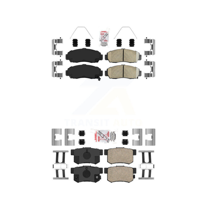 AmeriBRAKES KNF-100214 Disc Brake Pad for 1999-2008 Acura TL, Honda Accord and More - Front and Rear