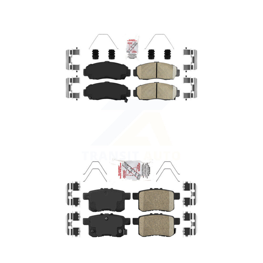 AmeriBRAKES KNF-100217 Disc Brake Pad for 2008-2014 Honda Accord, Acura TSX - Front and Rear