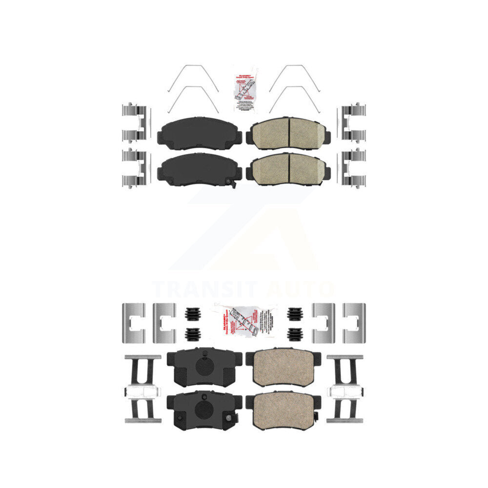 AmeriBRAKES KNF-100220 Disc Brake Pad for 2003-2011 Acura CSX, Honda Accord - Front and Rear