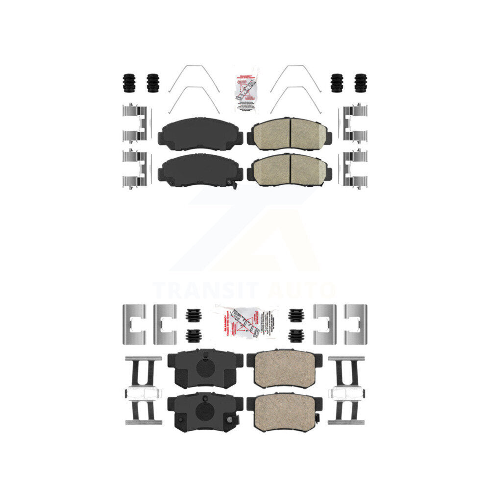 AmeriBRAKES KNF-100222 Disc Brake Pad for 2003-2011 Acura CSX, Honda Accord - Front and Rear