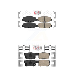 AmeriBRAKES KNF-100225 Disc Brake Pad for 2002-2015 Acura ILX, Honda Accord and More - Front and Rear