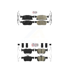 AmeriBRAKES KNF-100238 Disc Brake Pad for 2015-2023 Ford Edge, Lincoln Nautilus, Lincoln MKX - Front and Rear