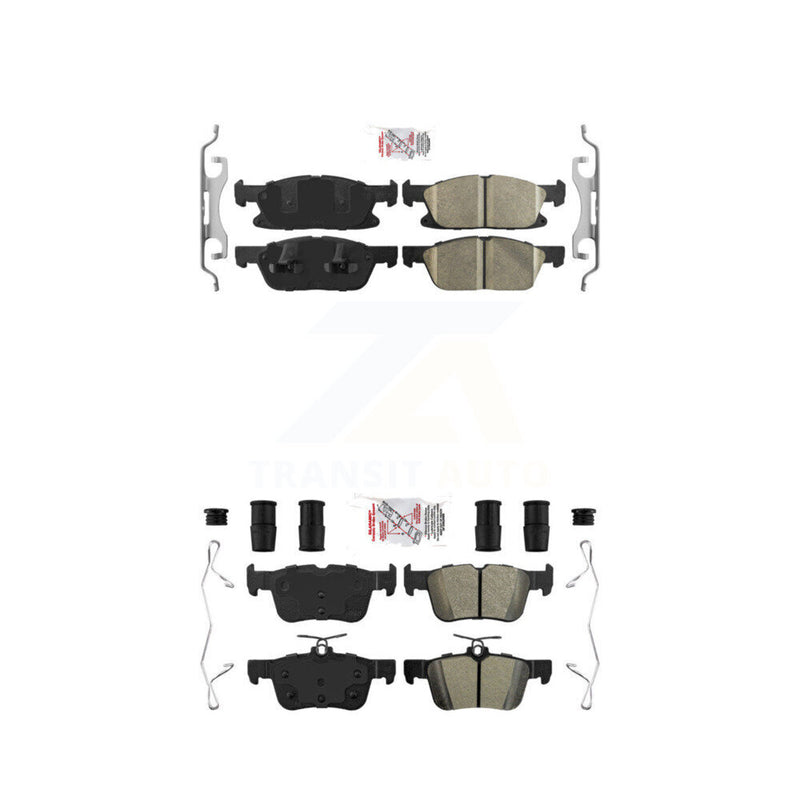 AmeriBRAKES KNF-100238 Disc Brake Pad for 2015-2023 Ford Edge, Lincoln Nautilus, Lincoln MKX - Front and Rear