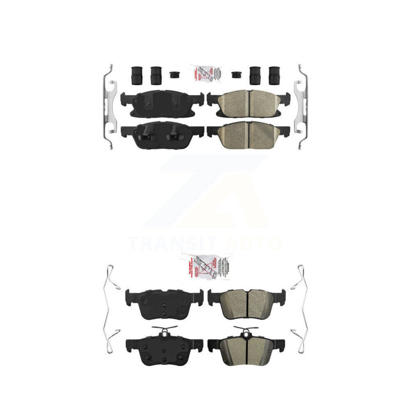 AmeriBRAKES KNF-100239 Disc Brake Pad for 2015-2023 Ford Edge, Lincoln Nautilus, Lincoln MKX - Front and Rear