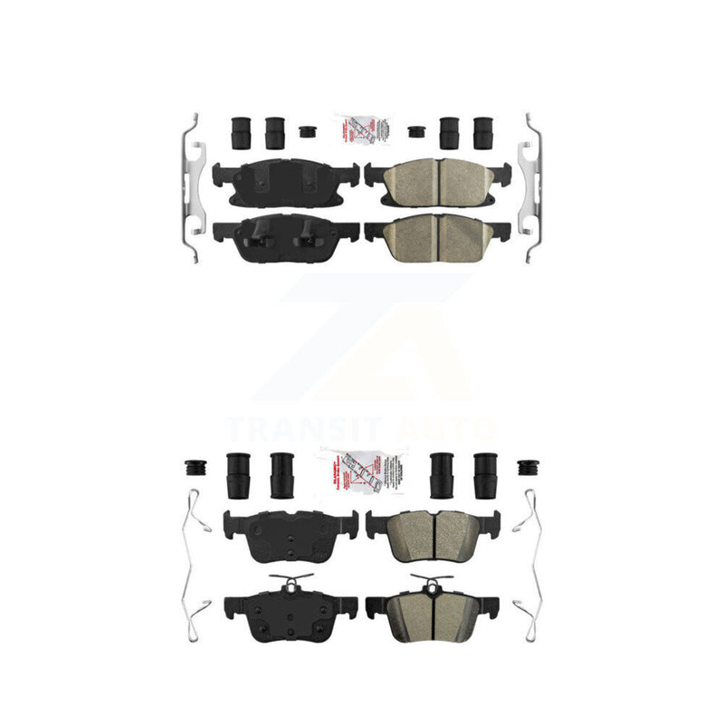 AmeriBRAKES KNF-100240 Disc Brake Pad for 2015-2023 Ford Edge, Lincoln Nautilus, Lincoln MKX - Front and Rear