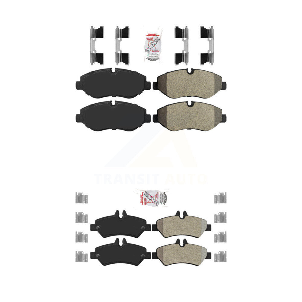 AmeriBRAKES KNF-100246 Disc Brake Pad for 2007-2018 Mercedes-Benz Sprinter 2500, Dodge Sprinter 2500, Freightliner Sprinter 2500 - Front and Rear