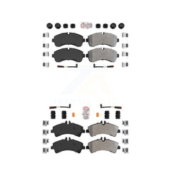 AmeriBRAKES KNF-100249 Disc Brake Pad for 2007-2018 Mercedes-Benz Sprinter 3500XD, Mercedes-Benz Sprinter 3500 and More - Front and Rear