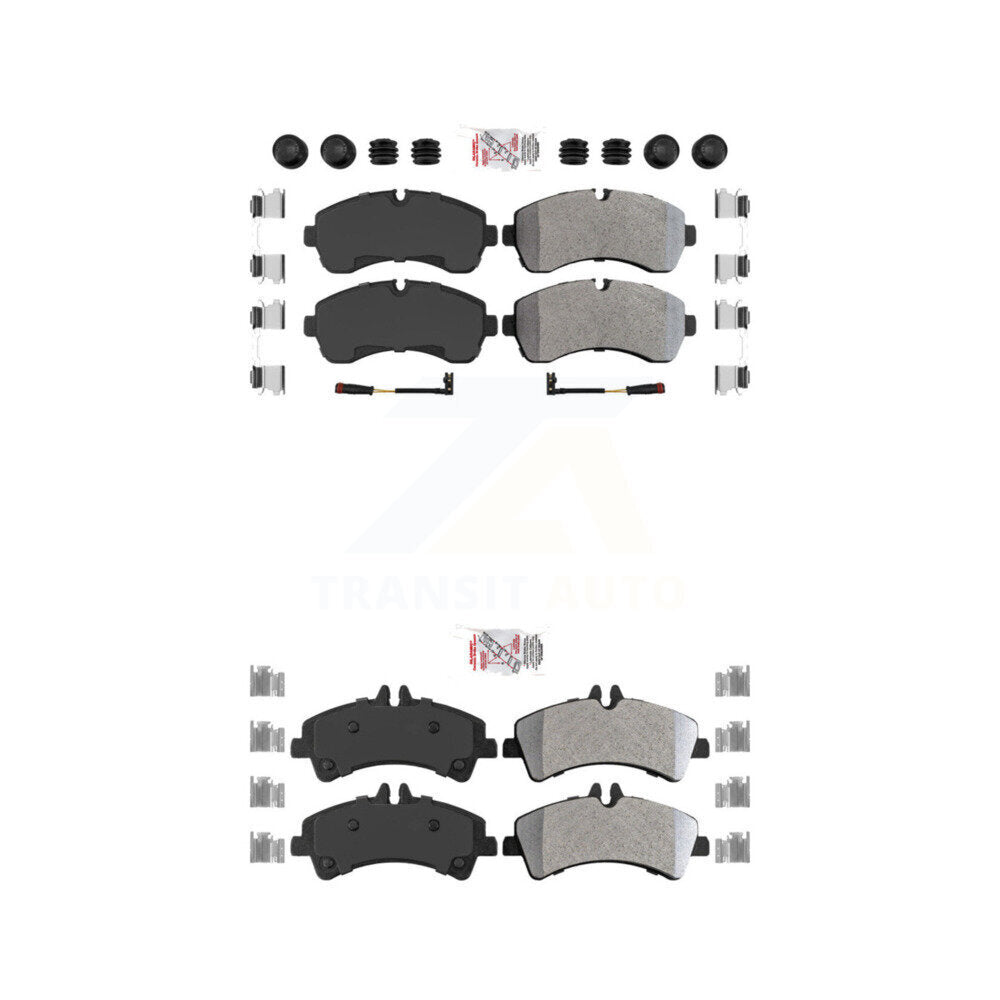 AmeriBRAKES KNF-100250 Disc Brake Pad for 2007-2018 Mercedes-Benz Sprinter 3500XD, Mercedes-Benz Sprinter 3500 and More - Front and Rear