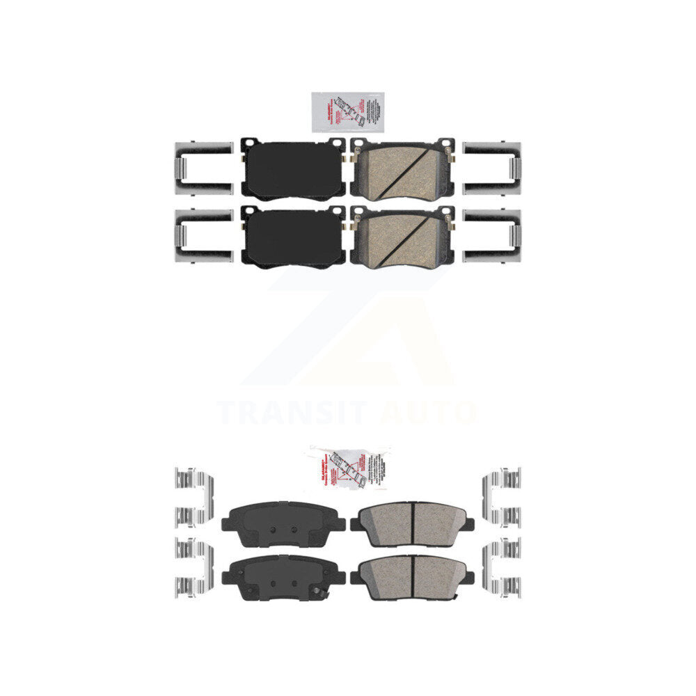 AmeriBRAKES KNF-100259 Disc Brake Pad for 2015-2017 Genesis G80, Hyundai Genesis, Kia K900 - Front and Rear
