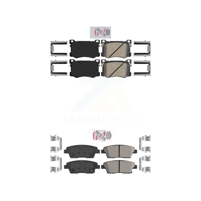AmeriBRAKES KNF-100259 Disc Brake Pad for 2015-2017 Genesis G80, Hyundai Genesis, Kia K900 - Front and Rear