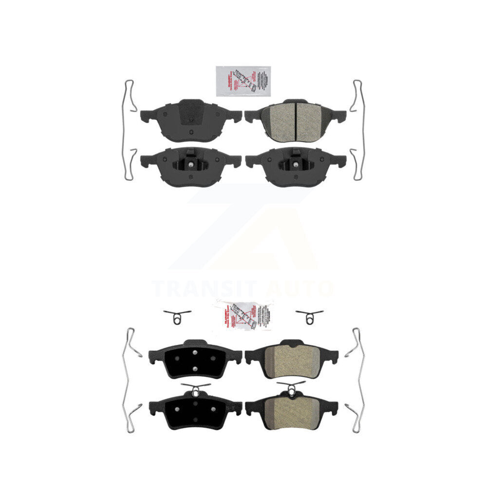 AmeriBRAKES KNF-100267 Disc Brake Pad for 2004-2022 Ford EcoSport, Ford Focus and More - Front and Rear