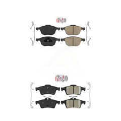 AmeriBRAKES KNF-100268 Disc Brake Pad for 2004-2022 Ford EcoSport, Ford Focus and More - Front and Rear