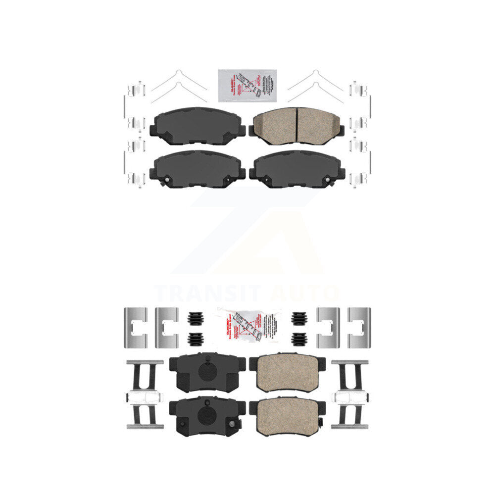 AmeriBRAKES KNF-100297 Disc Brake Pad for 2012-2015 Honda Civic, Acura ILX - Front and Rear