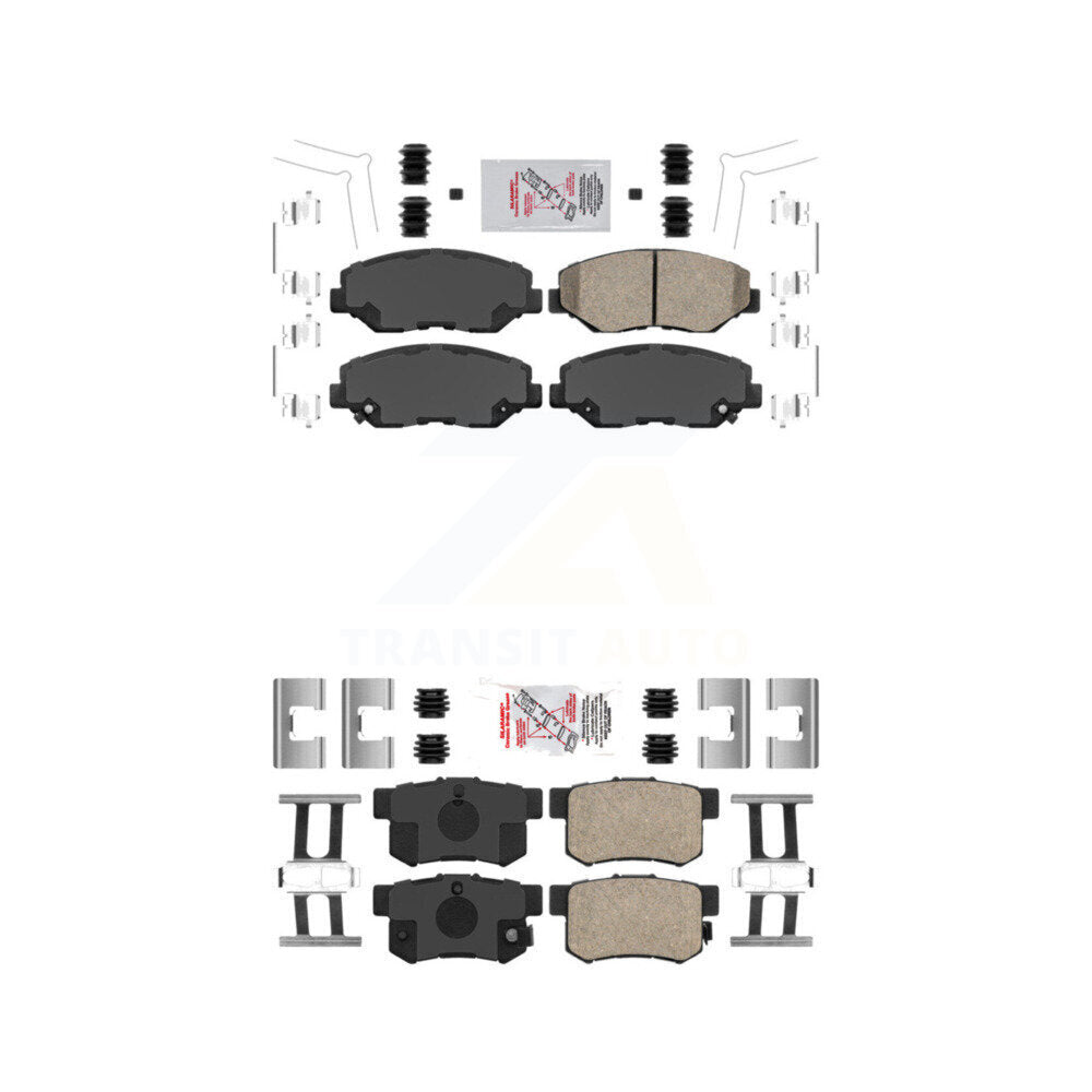 AmeriBRAKES KNF-100302 Disc Brake Pad for 2012-2015 Honda Civic, Acura ILX - Front and Rear