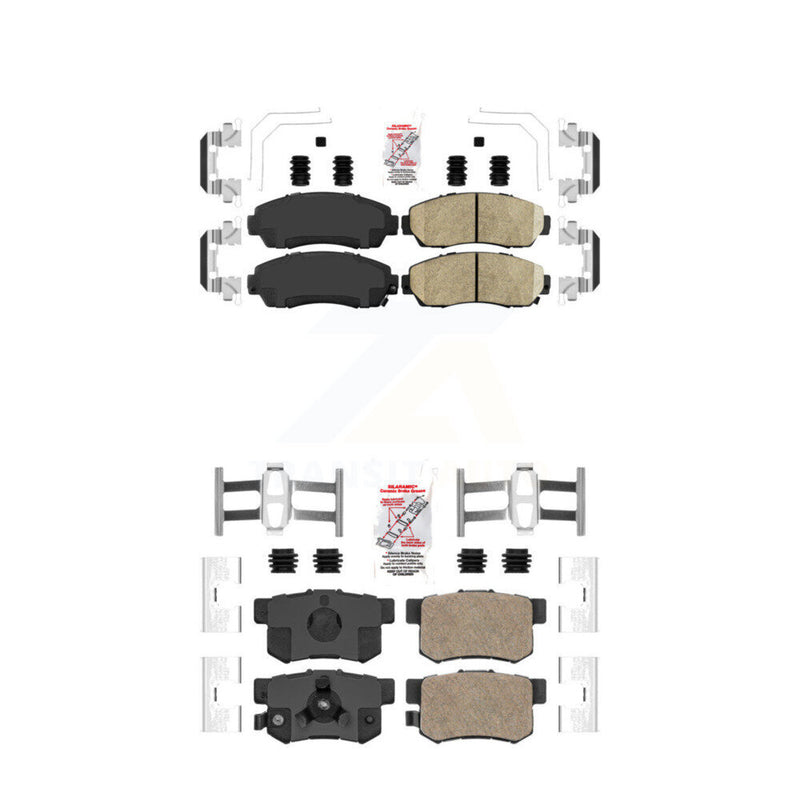 AmeriBRAKES KNF-100315 Disc Brake Pad for 2007-2016 Honda Crosstour, Honda CR-V and More - Front and Rear