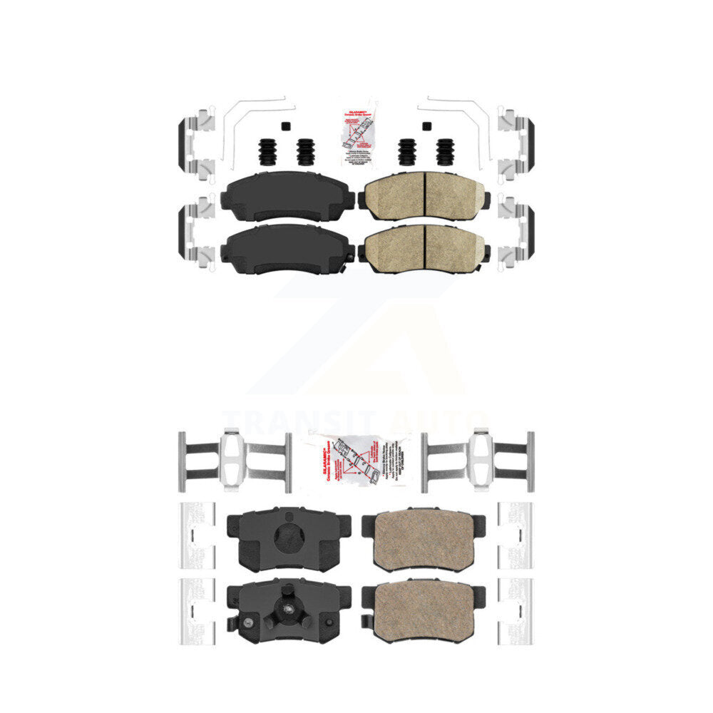 AmeriBRAKES KNF-100316 Disc Brake Pad for 2007-2016 Honda Crosstour, Honda CR-V and More - Front and Rear