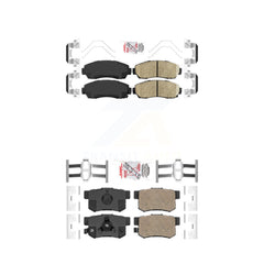 AmeriBRAKES KNF-100318 Disc Brake Pad for 2007-2016 Honda Crosstour, Honda CR-V and More - Front and Rear
