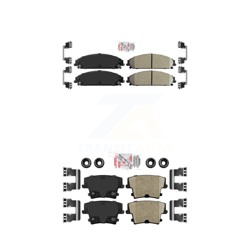 AmeriBRAKES KNF-100323 Disc Brake Pad for 2005-2023 Dodge Charger, Dodge Challenger and More - Front and Rear