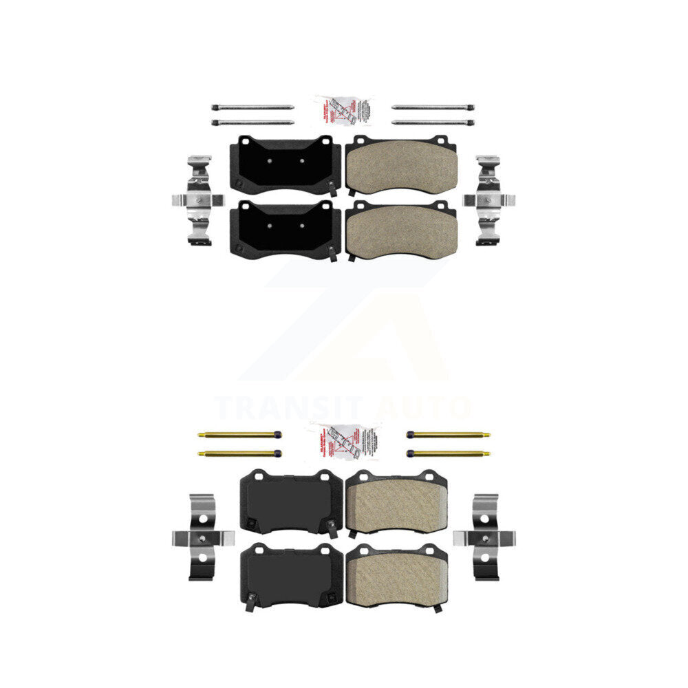 AmeriBRAKES KNF-100327 Disc Brake Pad for 2005-2023 Dodge Challenger, Dodge Charger and More - Front and Rear