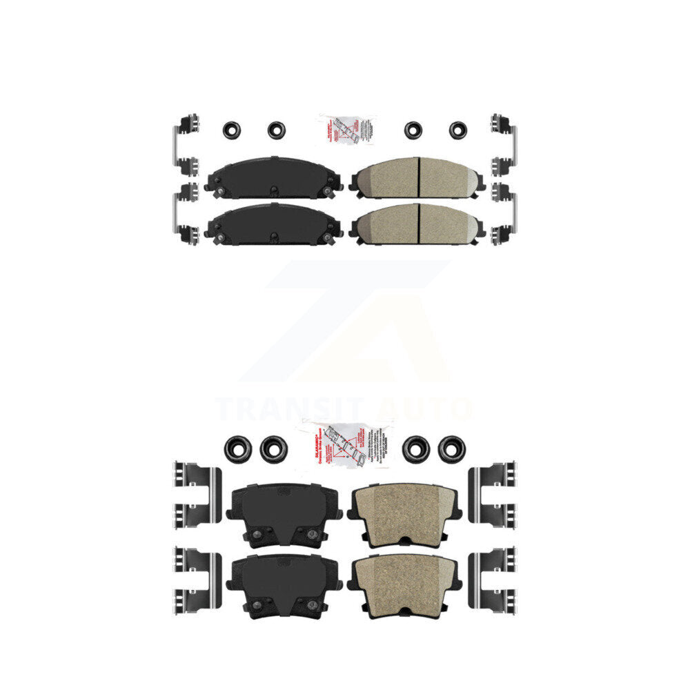 AmeriBRAKES KNF-100328 Disc Brake Pad for 2005-2023 Dodge Charger, Dodge Challenger and More - Front and Rear
