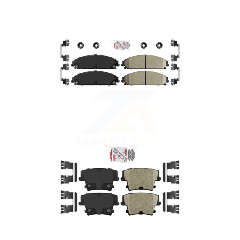 AmeriBRAKES KNF-100329 Disc Brake Pad for 2005-2023 Dodge Charger, Dodge Challenger and More - Front and Rear