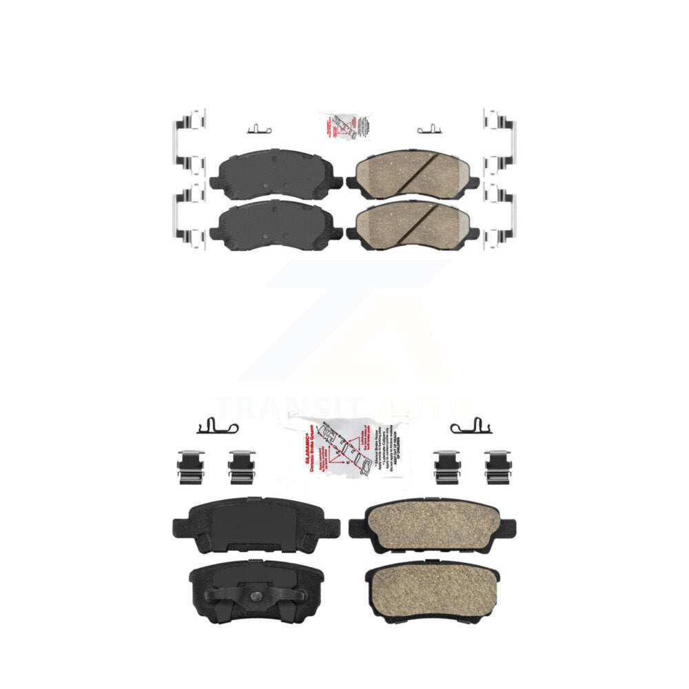 AmeriBRAKES KNF-100337 Disc Brake Pad for 2004-2017 Mitsubishi Lancer, Chrysler 200 and More - Front and Rear