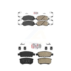 AmeriBRAKES KNF-100337 Disc Brake Pad for 2004-2017 Mitsubishi Lancer, Chrysler 200 and More - Front and Rear