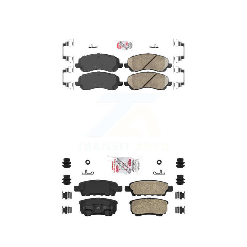 AmeriBRAKES KNF-100338 Disc Brake Pad for 2004-2017 Mitsubishi Lancer, Chrysler 200 and More - Front and Rear