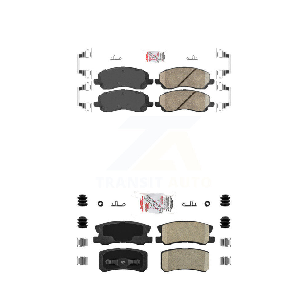 AmeriBRAKES KNF-100339 Disc Brake Pad for 2007-2017 Mitsubishi Lancer, Chrysler 200 and More - Front and Rear