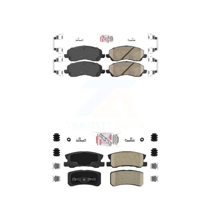 AmeriBRAKES KNF-100339 Disc Brake Pad for 2007-2017 Mitsubishi Lancer, Chrysler 200 and More - Front and Rear