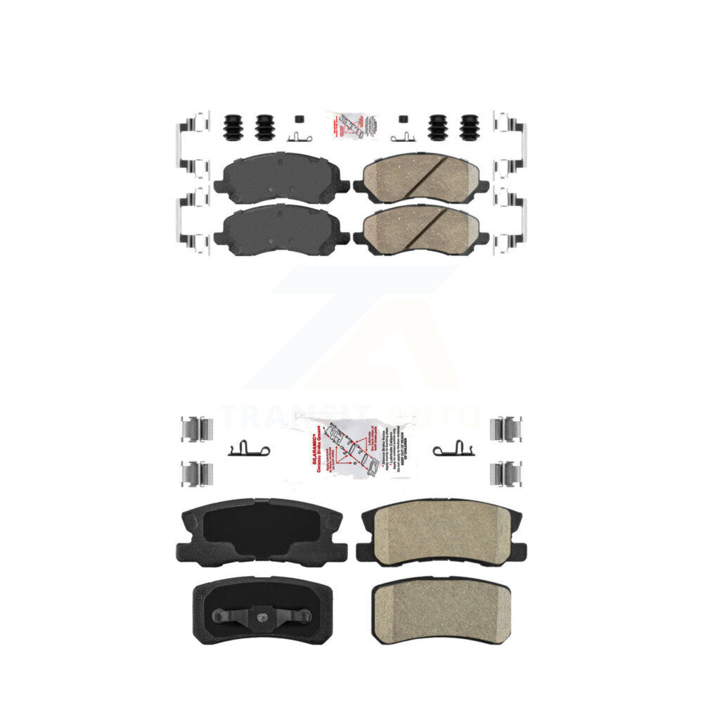 AmeriBRAKES KNF-100340 Disc Brake Pad for 2007-2017 Mitsubishi Lancer, Chrysler 200 and More - Front and Rear