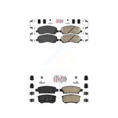 AmeriBRAKES KNF-100342 Disc Brake Pad for 2004-2017 Mitsubishi Lancer, Chrysler 200 and More - Front and Rear
