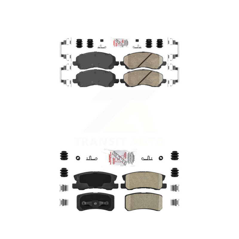 AmeriBRAKES KNF-100343 Disc Brake Pad for 2007-2017 Mitsubishi Lancer, Chrysler 200 and More - Front and Rear
