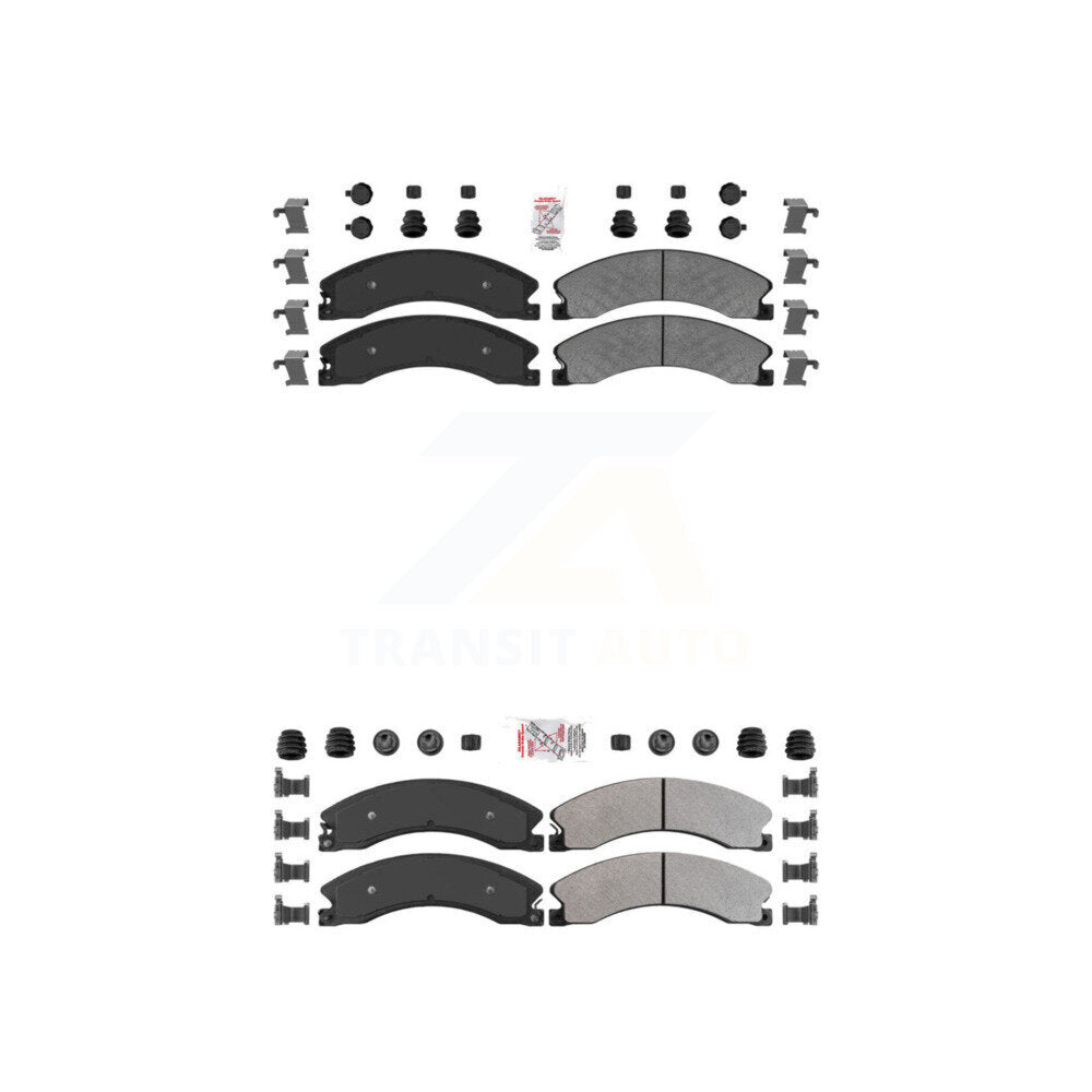 AmeriBRAKES KNF-100374 Disc Brake Pad for 2012-2024 Nissan TITAN XD, Nissan NV1500 and More - Front and Rear