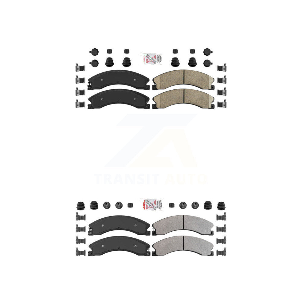 AmeriBRAKES KNF-100375 Disc Brake Pad for 2012-2024 Nissan TITAN XD, Nissan NV1500 and More - Front and Rear