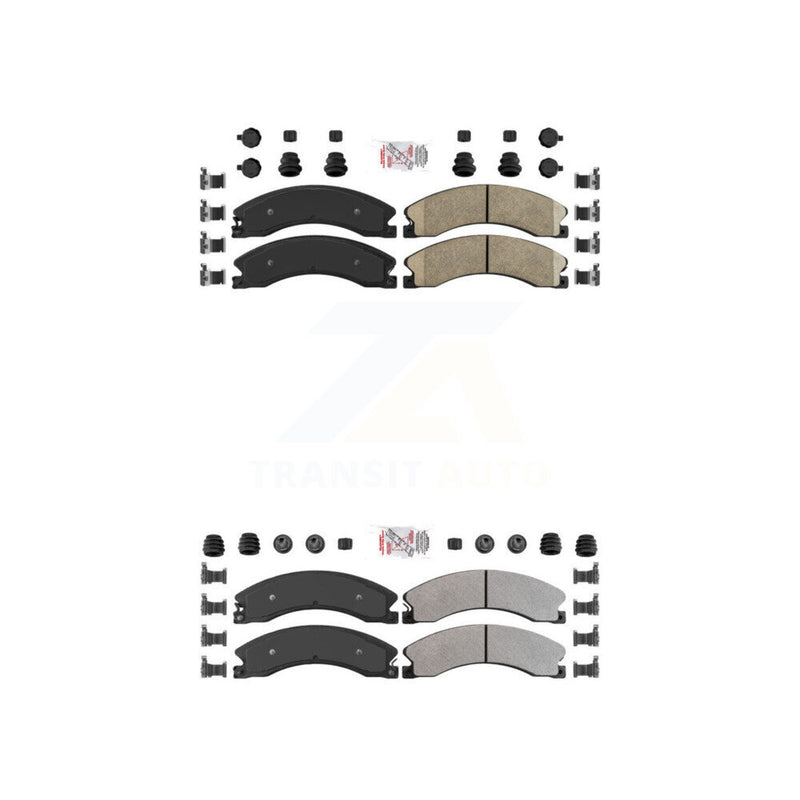 AmeriBRAKES KNF-100375 Disc Brake Pad for 2012-2024 Nissan TITAN XD, Nissan NV1500 and More - Front and Rear