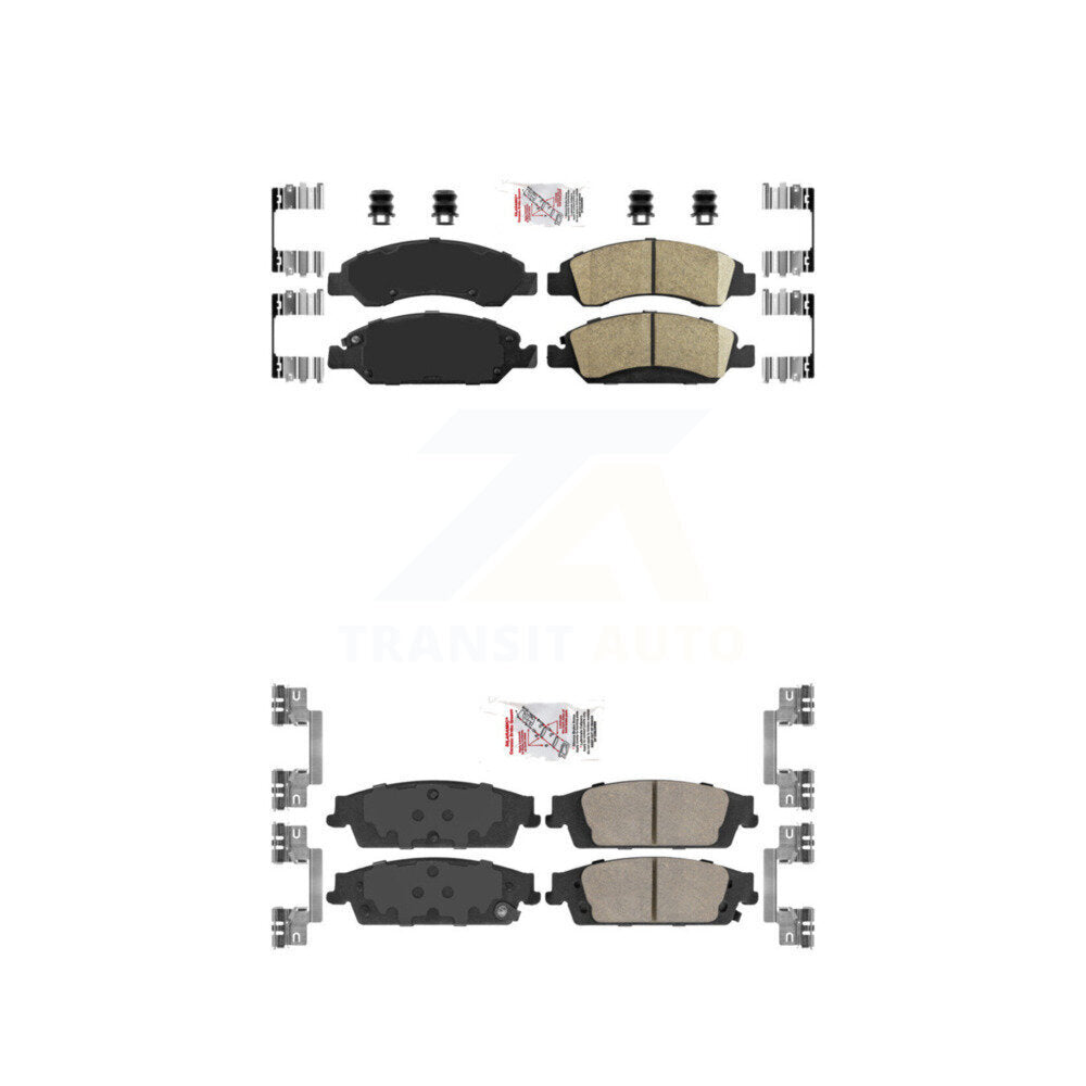 AmeriBRAKES KNF-100378 Disc Brake Pad for 2014-2020 Chevrolet Silverado 1500 LD, GMC Sierra 1500 Limited and More - Front and Rear