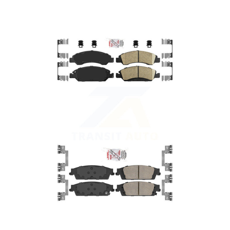 AmeriBRAKES KNF-100378 Disc Brake Pad for 2014-2020 Chevrolet Silverado 1500 LD, GMC Sierra 1500 Limited and More - Front and Rear